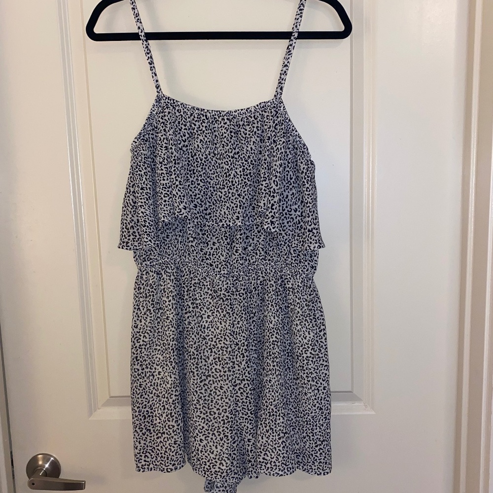 Black and White Leopard Romper